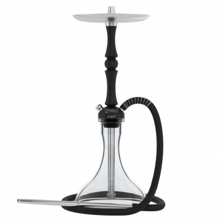 Шахта MattPear Simple M (шахта,мундштук,шланг) (Slim, Black, 53 см, 12 мм, Шахта, Шланг, Мундштук, Нержавеющая сталь, Да)