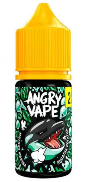 Жидкость Angry Vape salt 30ml 50mg (2 Ultra) (Косатка Рогатка (Мятная жвачка), Hard)