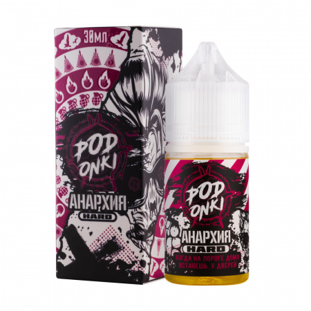 Жидкость Podonki Анархия 30ml 20mg Ultra (Когда на пороге дома встанешь, у дверей (Свежая Малина с Личи), Hard)