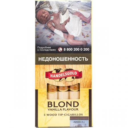 Сигариллы Handelsgold Wood Tip Cigarillos 5*10*20 (Vanilla Blond, Германия)