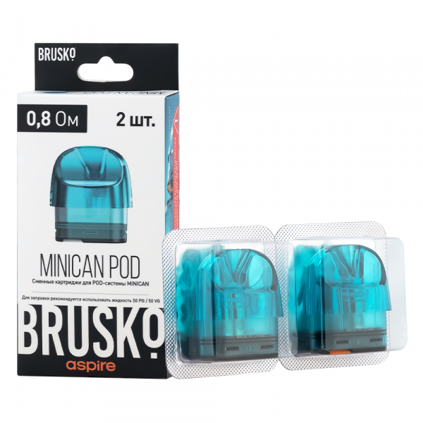 Картридж Brusko Minican 0.8 ohm 3ml 1/1 (Синий)