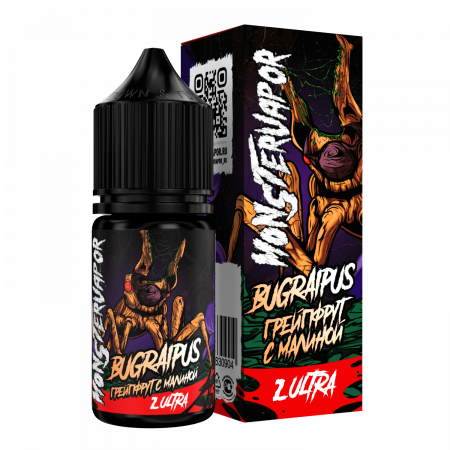 Жидкость Monster Vapor 30ml 2 ultra (50mg) (BUGRAIPUS (грейпфрут с малиной), Hard)