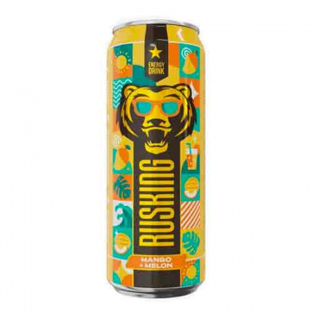 Энергетик RUSKING 0.45л  Ж/Б (Mango Melon)
